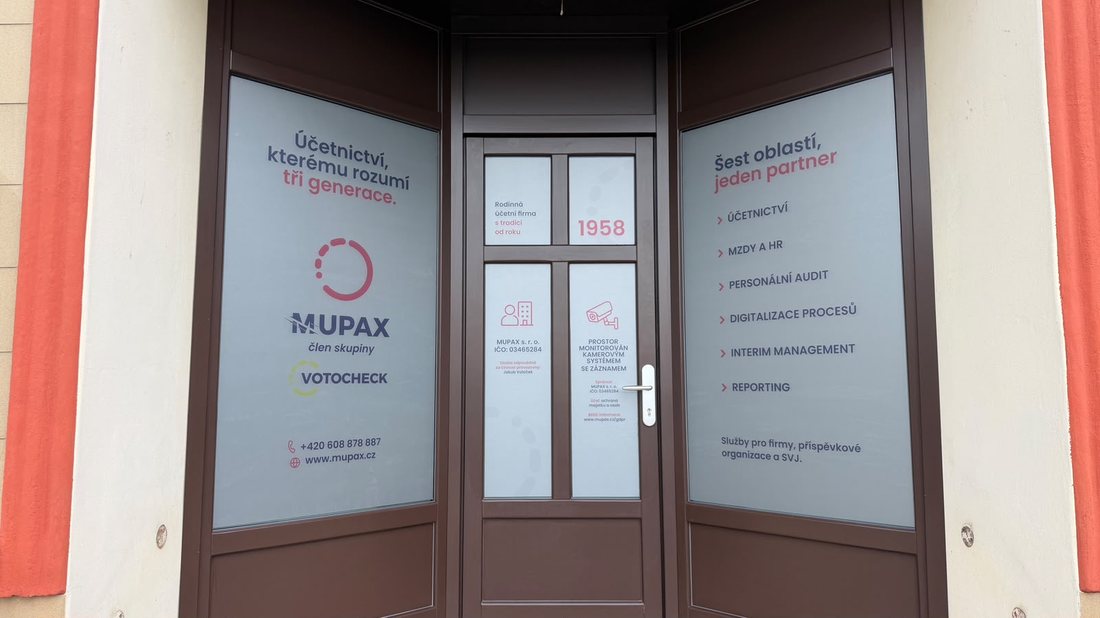 Vstupní dveře MUPAX provozovny na míru